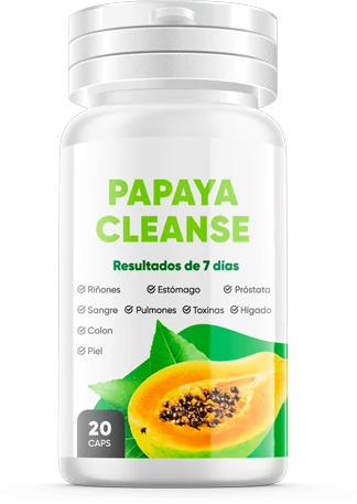 Frasco de Papaya Cleanse, cápsulas de papaya para la digestión y el tránsito intestinal